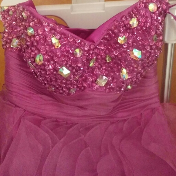 CORSET BACK JEWELED & LAYERED DRESS - Picture 2 of 6